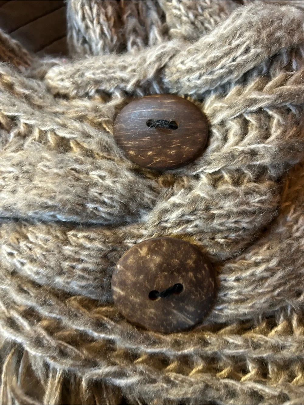 Fringe cowl neck knit scarf